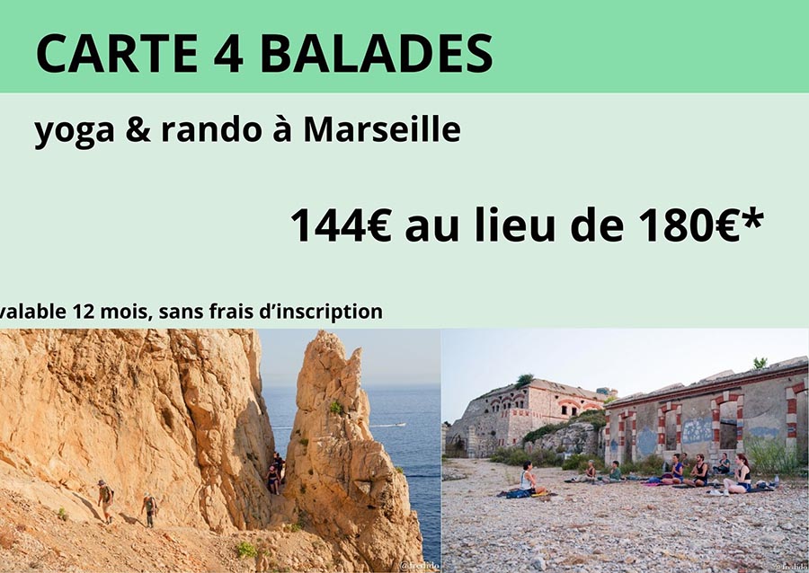 Advantage Card 4 Yoga and Hiking outings-Marseille-Calanques-Reise Trip Tours